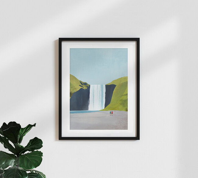 Wandbild 'Wasserfall' – Kunst von Henry Rivers als Poster oder Acrylglasbild