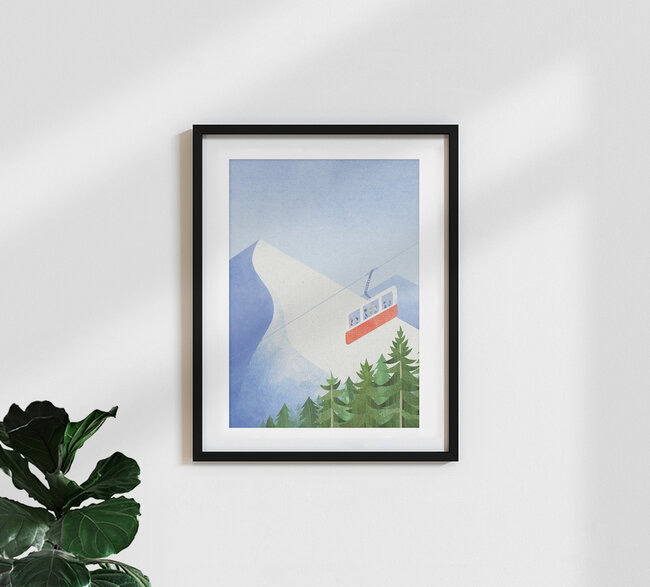 Wandbild 'In den Alpen' – Kunst von Henry Rivers als Poster oder Acrylglasbild