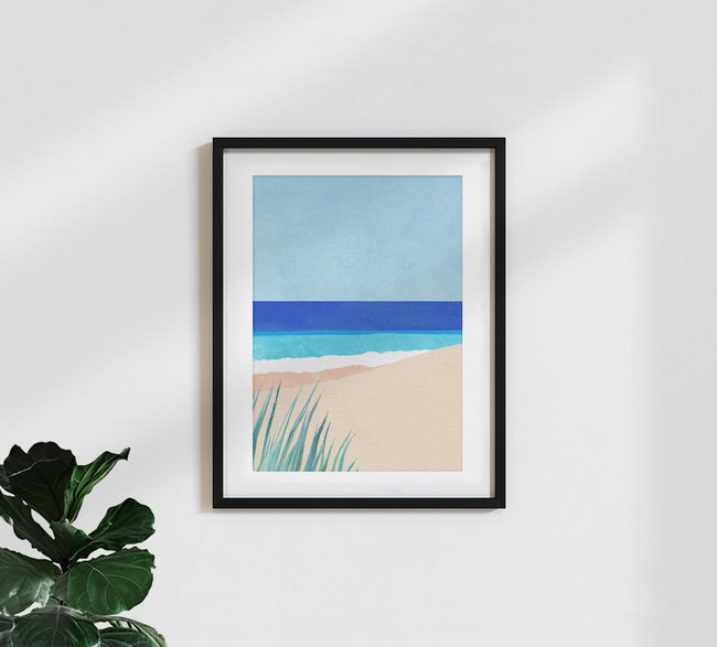 Wandbild 'In den Dünen' – Kunst von Henry Rivers als Poster oder Acrylglasbild