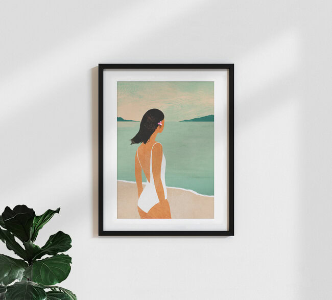 'Beach Girl VI' – Wall Art by Henry Rivers as Poster or Acrylic Glass Print