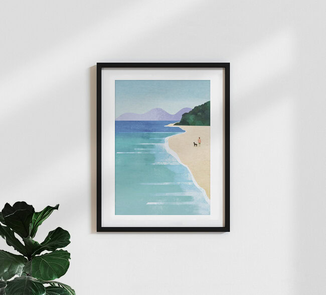 'Beach Girl III' – Wall Art by Henry Rivers as Poster or Acrylic Glass Print