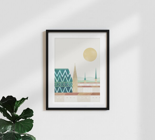 Wandbild 'Wien' – Kunst von Henry Rivers als Poster oder Acrylglasbild