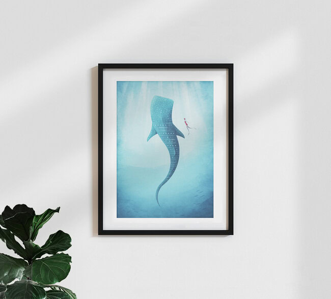 Wandbild 'Wahlhai' – Kunst von Henry Rivers als Poster oder Acrylglasbild