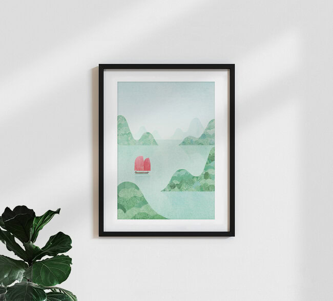 Wandbild 'Halong Bay' – Kunst von Henry Rivers als Poster oder Acrylglasbild
