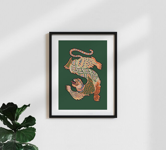 Wandbild 'Asian Tiger' – Kunst von Arty Guava als Poster oder Acrylglasbild
