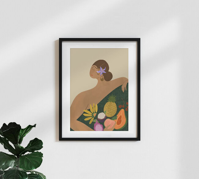 Wandbild 'Fruit Seller' – Kunst von Arty Guava als Poster oder Acrylglasbild