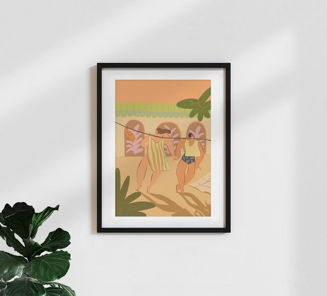 Wandbild 'Laundry Days' – Kunst von Arty Guava als Poster oder Acrylglasbild