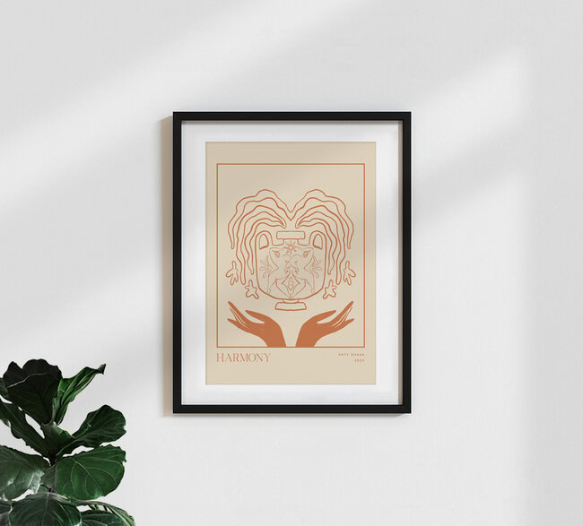 Wandbild 'Harmony Line Art' – Kunst von Arty Guava als Poster oder Acrylglasbild