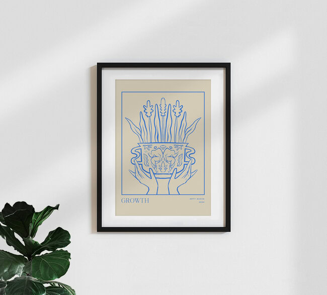 Wandbild 'Growth Line Art' – Kunst von Arty Guava als Poster oder Acrylglasbild