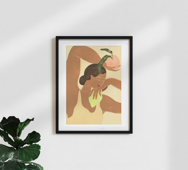 Wandbild 'Lemon and Apple' – Kunst von Arty Guava als Poster oder Acrylglasbild