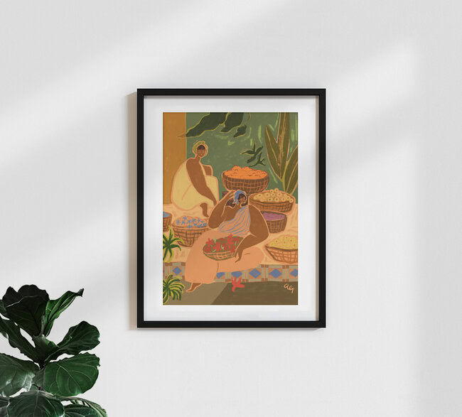 Wandbild 'Flower Sisters' – Kunst von Arty Guava als Poster oder Acrylglasbild