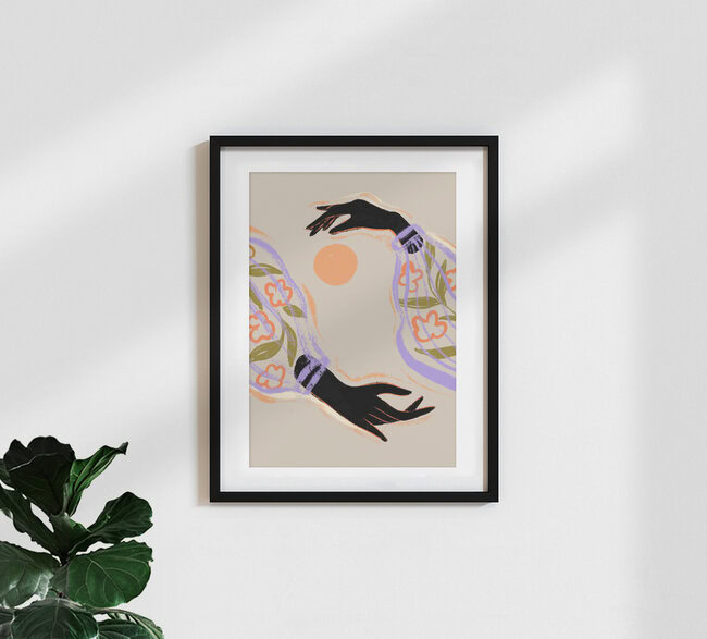 Wandbild 'Embrace the Sun' – Kunst von Arty Guava als Poster oder Acrylglasbild