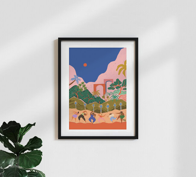 Wandbild 'Dancing in Paradise' – Kunst von Arty Guava als Poster oder Acrylglasbild