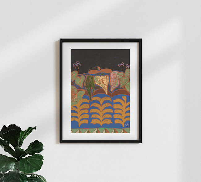 'Dreaming underneath the stars' – Wall Art by Arty Guava as Poster or Acrylic Glass Print