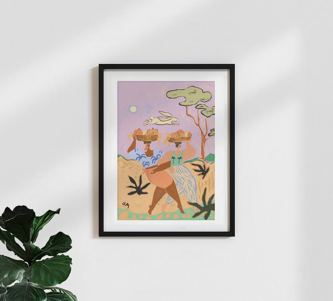 Wandbild 'Autumn Sisters' – Kunst von Arty Guava als Poster oder Acrylglasbild
