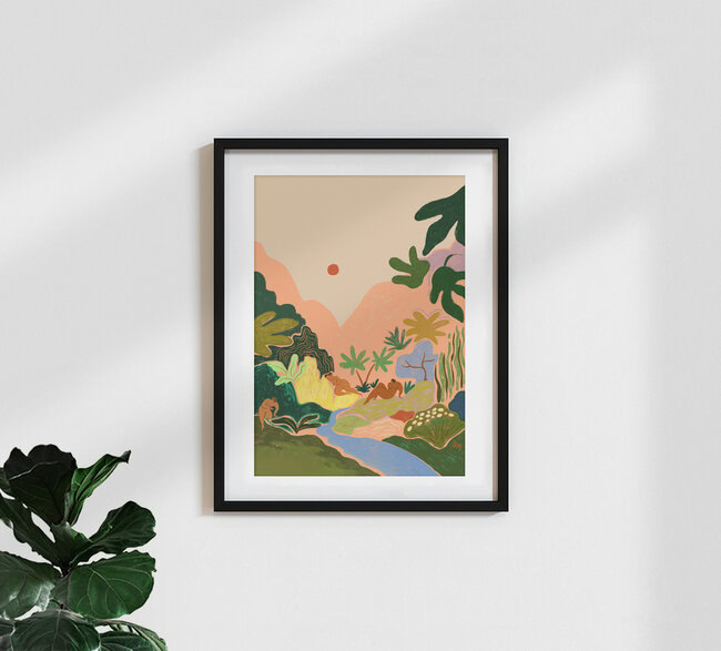 Wandbild 'Lost in Paradise' – Kunst von Arty Guava als Poster oder Acrylglasbild