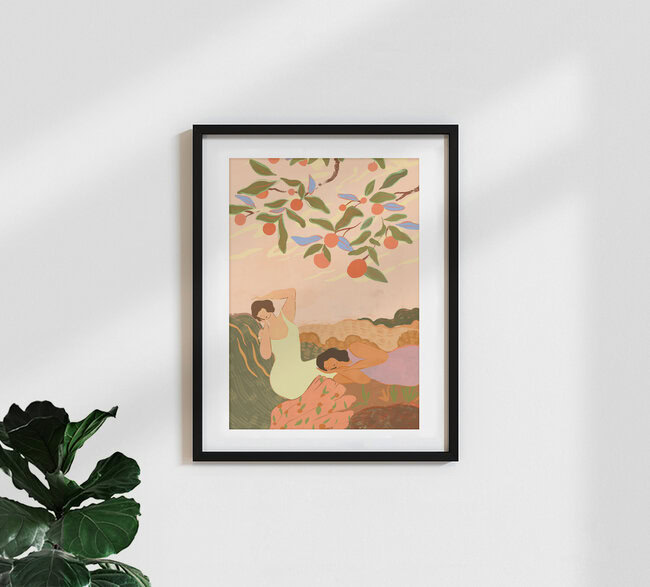 Wandbild 'Mid Afternoon Nap' – Kunst von Arty Guava als Poster oder Acrylglasbild