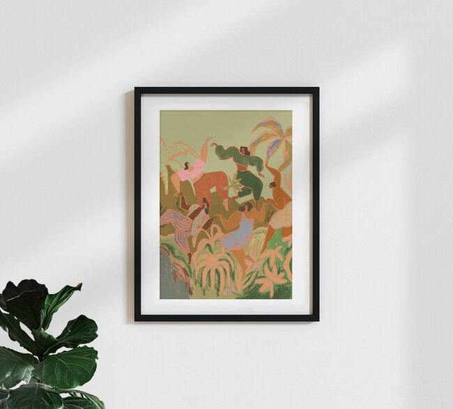 Wandbild 'Spring Frolic' – Kunst von Arty Guava als Poster oder Acrylglasbild