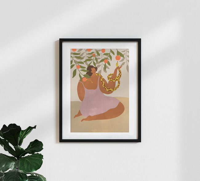 Wandbild 'Smell the Orange' – Kunst von Arty Guava als Poster oder Acrylglasbild
