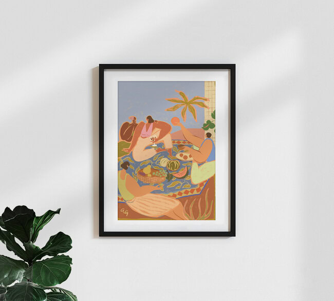 Wandbild 'Summer Picnic' – Kunst von Arty Guava als Poster oder Acrylglasbild