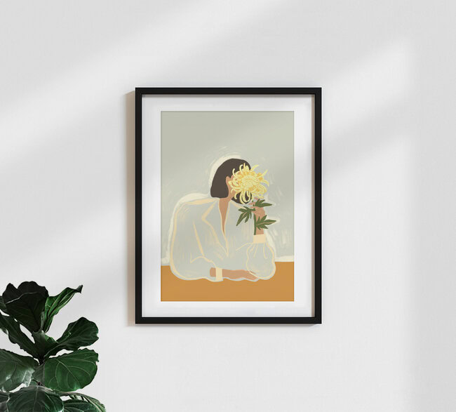 Wandbild 'The Chrysanthemum' – Kunst von Arty Guava als Poster oder Acrylglasbild