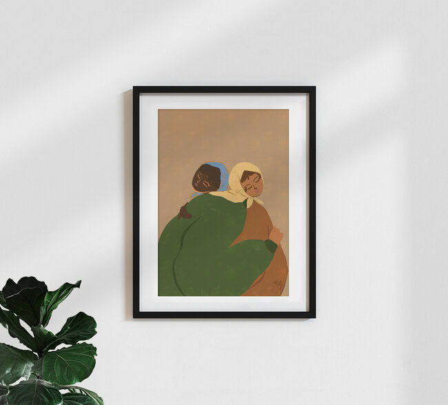 Wandbild 'The Hug' – Kunst von Arty Guava als Poster oder Acrylglasbild