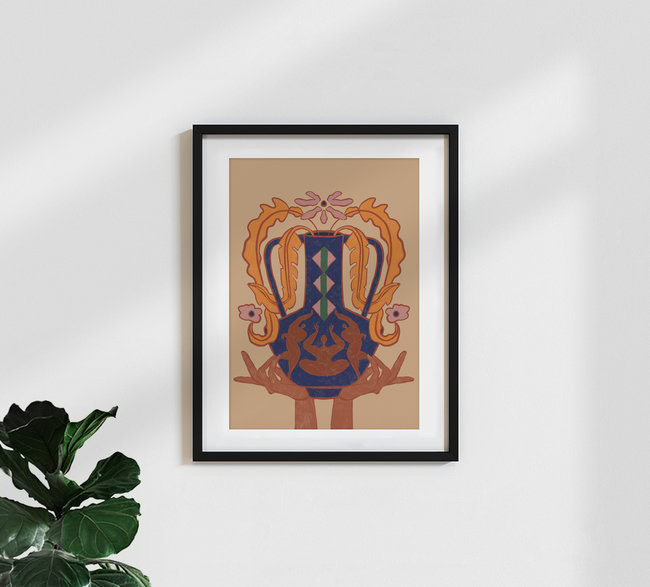 Wandbild 'Vase Blossom' – Kunst von Arty Guava als Poster oder Acrylglasbild