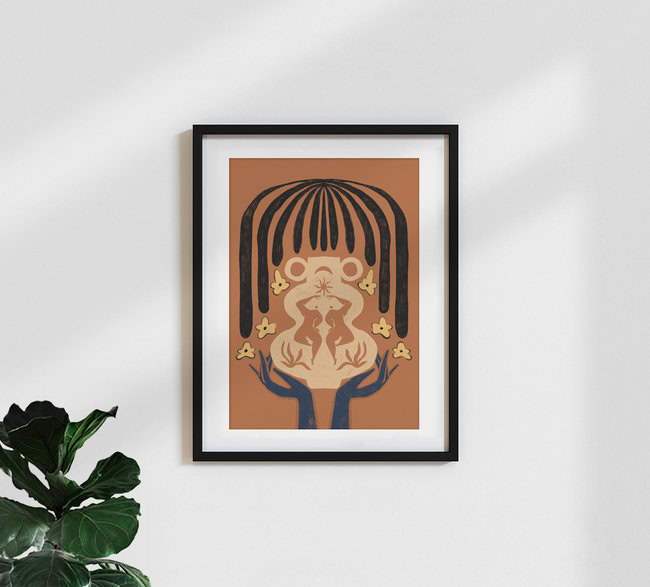 Wandbild 'Vase Sun and Moon' – Kunst von Arty Guava als Poster oder Acrylglasbild