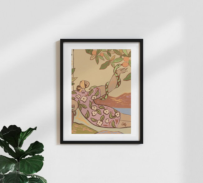 Wandbild 'Year of the Snake' – Kunst von Arty Guava als Poster oder Acrylglasbild