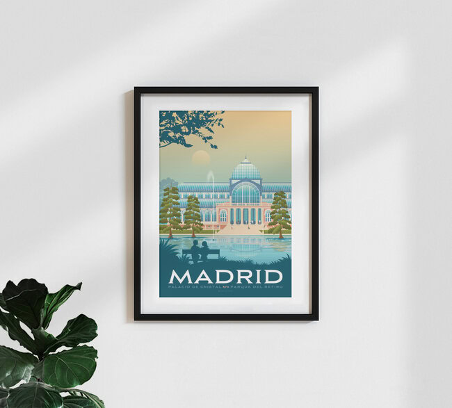 'Madrid Spain Travel Poster Art Print' – Wall Art by François Beutier as Poster or Acrylic Glass Print