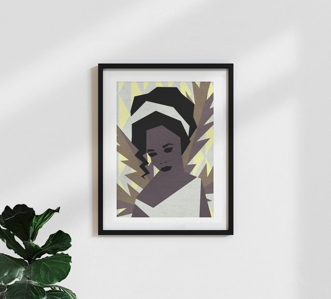 Wandbild 'The shy girl' – Kunst von Sjoerd Piepenbrink als Poster oder Acrylglasbild