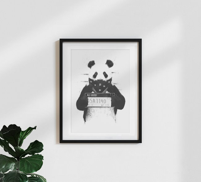 Wandbild 'Bad panda' – Kunst von Balazs Solti als Poster oder Acrylglasbild