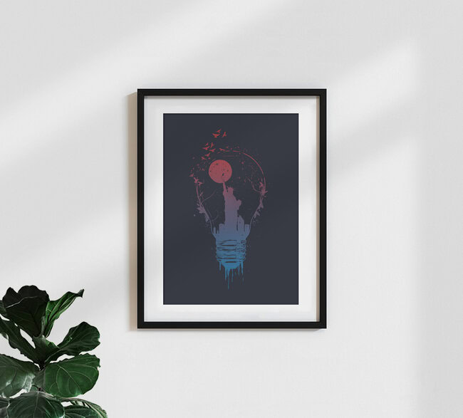 Wandbild 'Big city lights' – Kunst von Balazs Solti als Poster oder Acrylglasbild