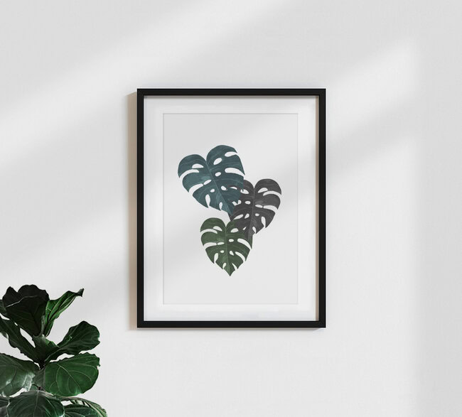 Wandbild 'Monstera' – Kunst von Christina Ernst als Poster oder Acrylglasbild