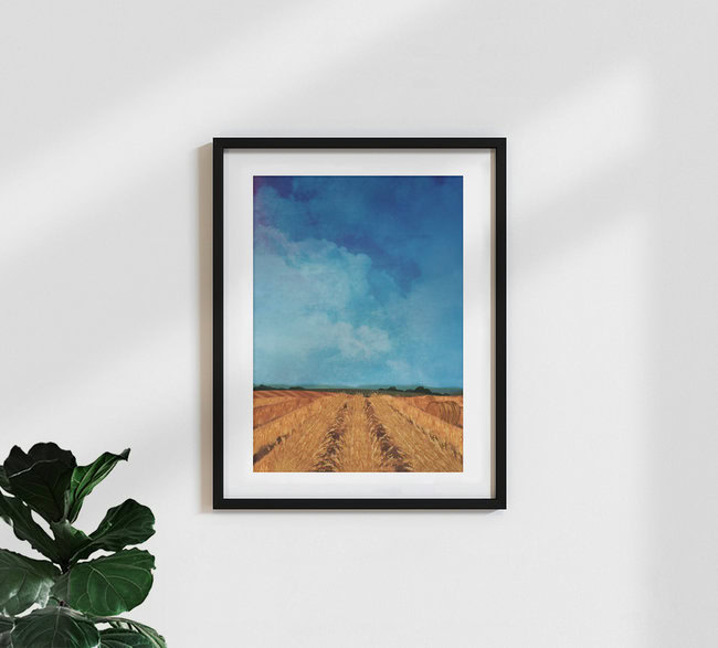 Wandbild 'Hay bails' – Kunst von Katherine Blower als Poster oder Acrylglasbild