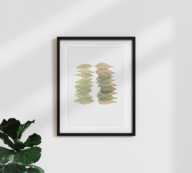 Wandbild 'Rarity Cabinet Leaves 2' – Kunst von Marielle Leenders als Poster oder Acrylglasbild