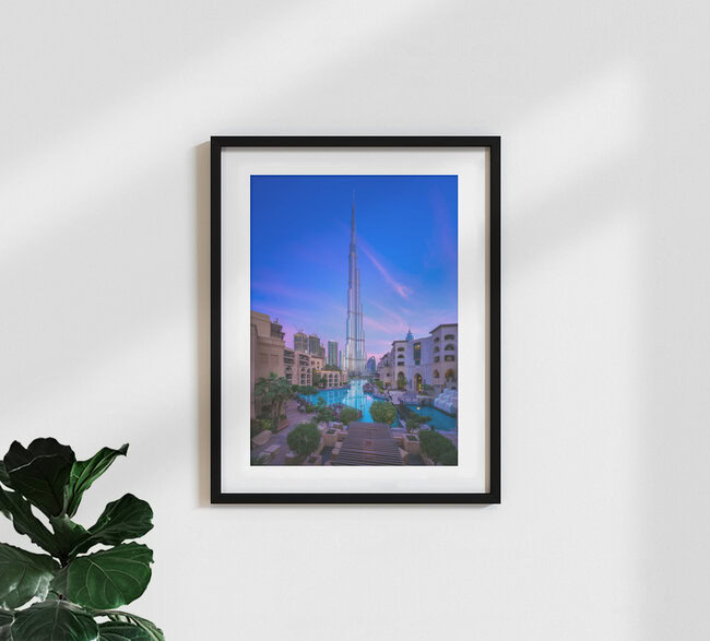 Dubai Burj Khalifa, United Arab Emirates – wall art by Jean Claude Castor as Poster or Acrylic Glass Print
