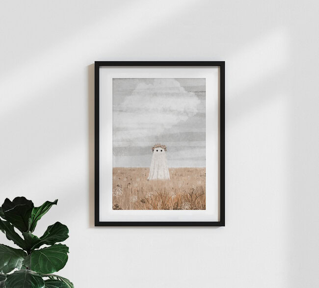Wandbild 'There's a Ghost in the Meadow (fall)' – Kunst von Katherine Blower als Poster oder Acrylglasbild