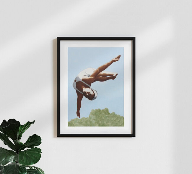 'Diver Above the Treetops II' – Wall Art by Sarah Morrissette as Poster or Acrylic Glass Print