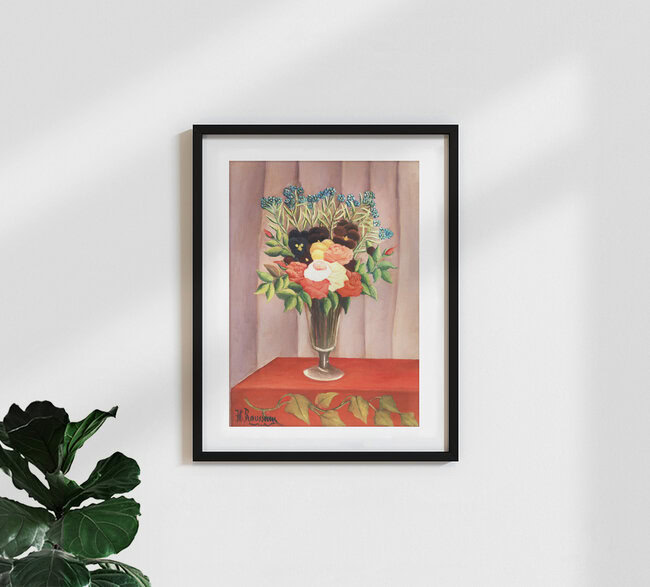 Wandbild 'Blumenstrauß (Bouquet de fleurs) von Henri Rousseau' – Kunst von Art Classics als Poster oder Acrylglasbild