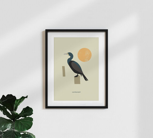 'Comorant' – Wall Art by Maja Modén as Poster or Acrylic Glass Print