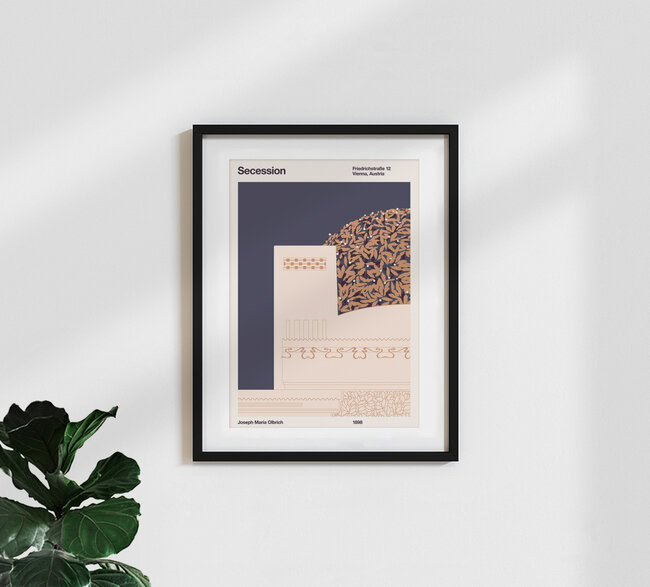 Wandbild 'Secession Print Creme' – Kunst von Florent Bodart als Poster oder Acrylglasbild