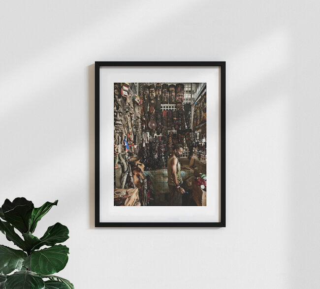Kunsthandwerk im Eisenmarkt, Haiti – Fotokunst von Frank Domahs als Poster oder Acrylglasbild