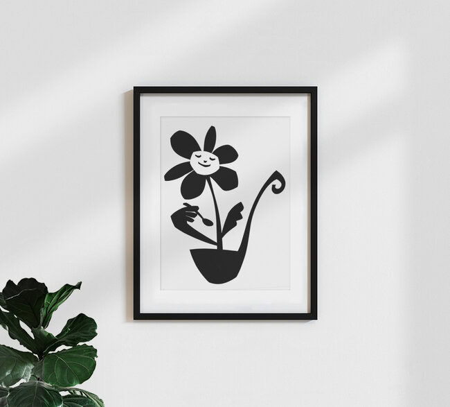 'Enjoying cooking' – Wall Art by Zenji Funabashi as Poster or Acrylic Glass Print
