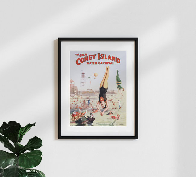Wandbild 'The great Coney Island Water Carnival' – Kunst von Vintage Collection als Poster oder Acrylglasbild