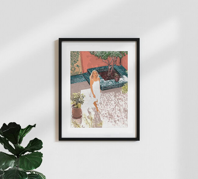 Wandbild 'Soaking up the Sun' – Kunst von Uma Gokhale als Poster oder Acrylglasbild