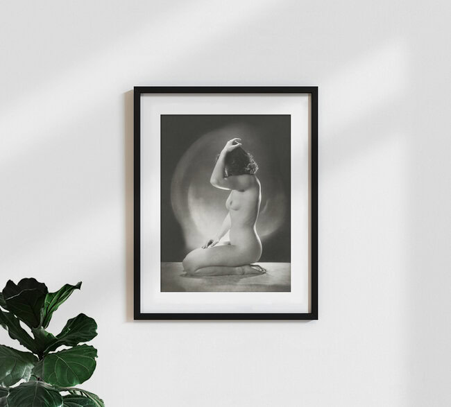 Jacob Merkelbach: Portret van een zittend naakt, Netherlands – wall art by Vintage Collection as Poster or Acrylic Glass Print