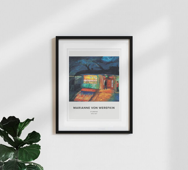 Wandbild 'Marianne von Werefkin: Sturmwind (1915-1917) - Ausstellungsposter' – Kunst von Art Classics als Poster oder Acrylglasbild