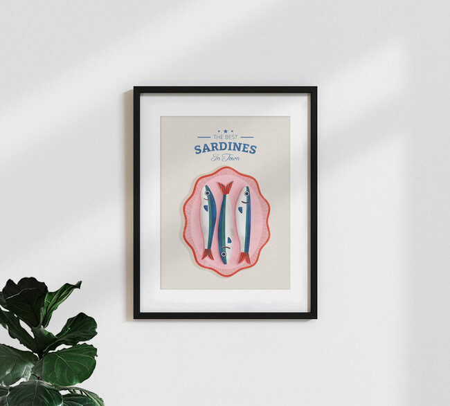 'The Best Fish In Town' – Wall Art by Ania Więcław as Poster or Acrylic Glass Print