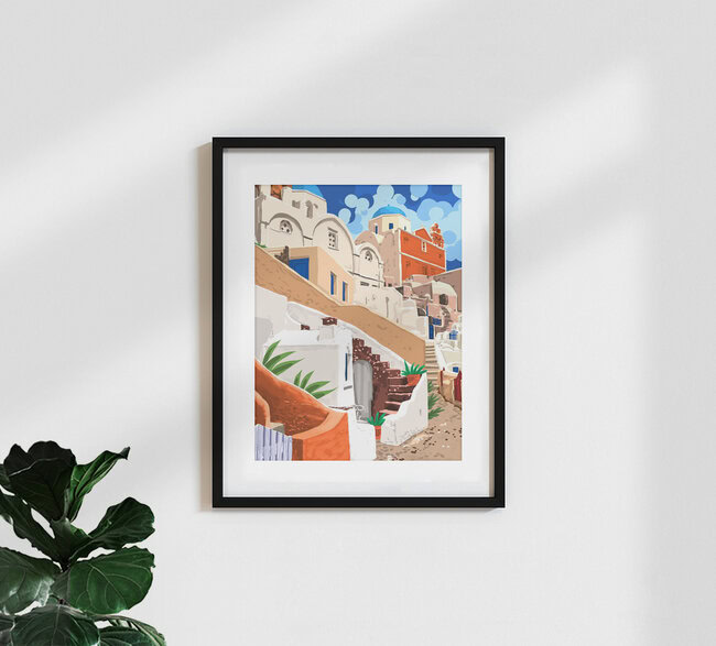 Somewhere Far Far Away | Sicily Italy Greece Architecture, Indien – Fotokunst von Uma Gokhale als Poster oder Acrylglasbild